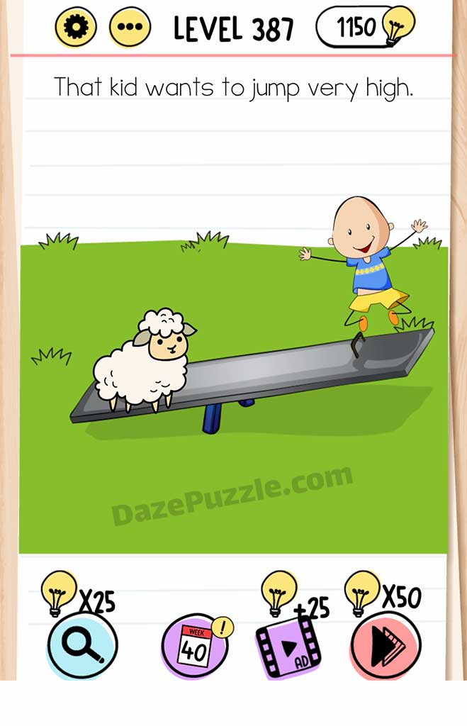 Brain Test Level 387 (NEW) That kid wants to jump Answer - Daze Puzzle